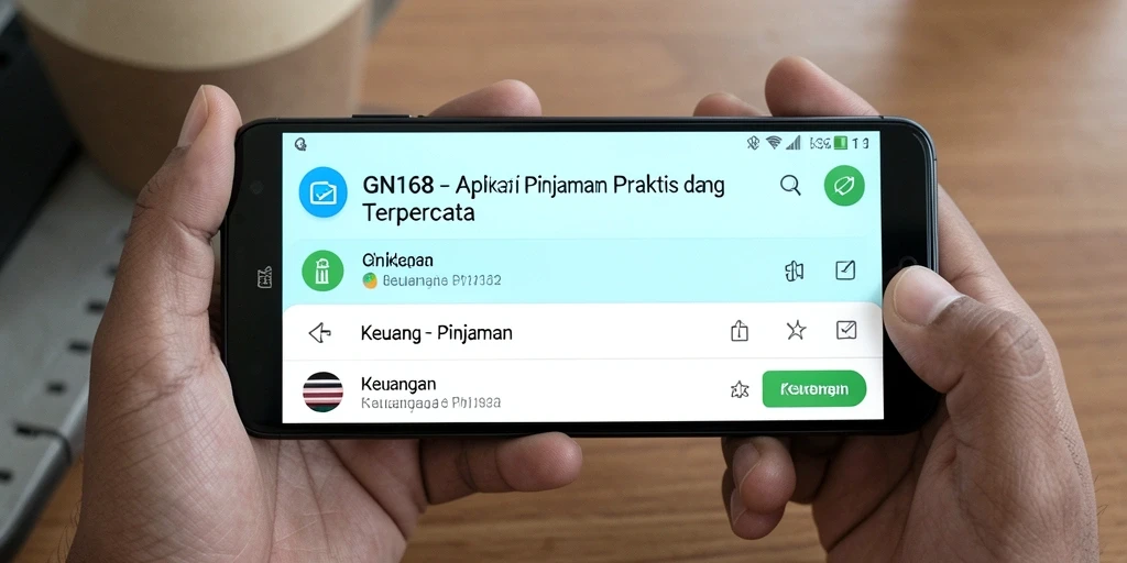 Antarmuka GN168 yang user-friendly untuk pinjaman cepat.