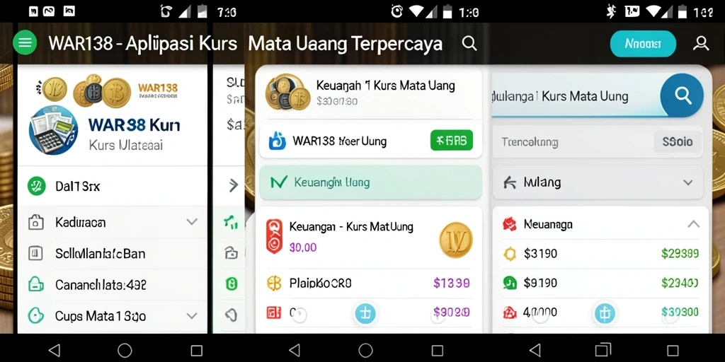 Antarmuka aplikasi Kurs Mata Uang WAR138 yang sederhana dan informatif.