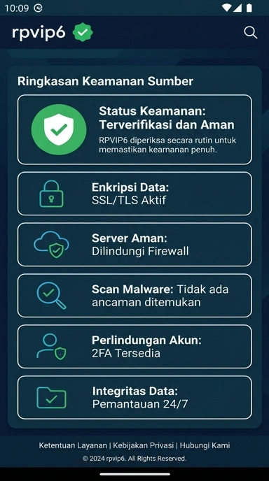 Tampilan kanal resmi rpvip6